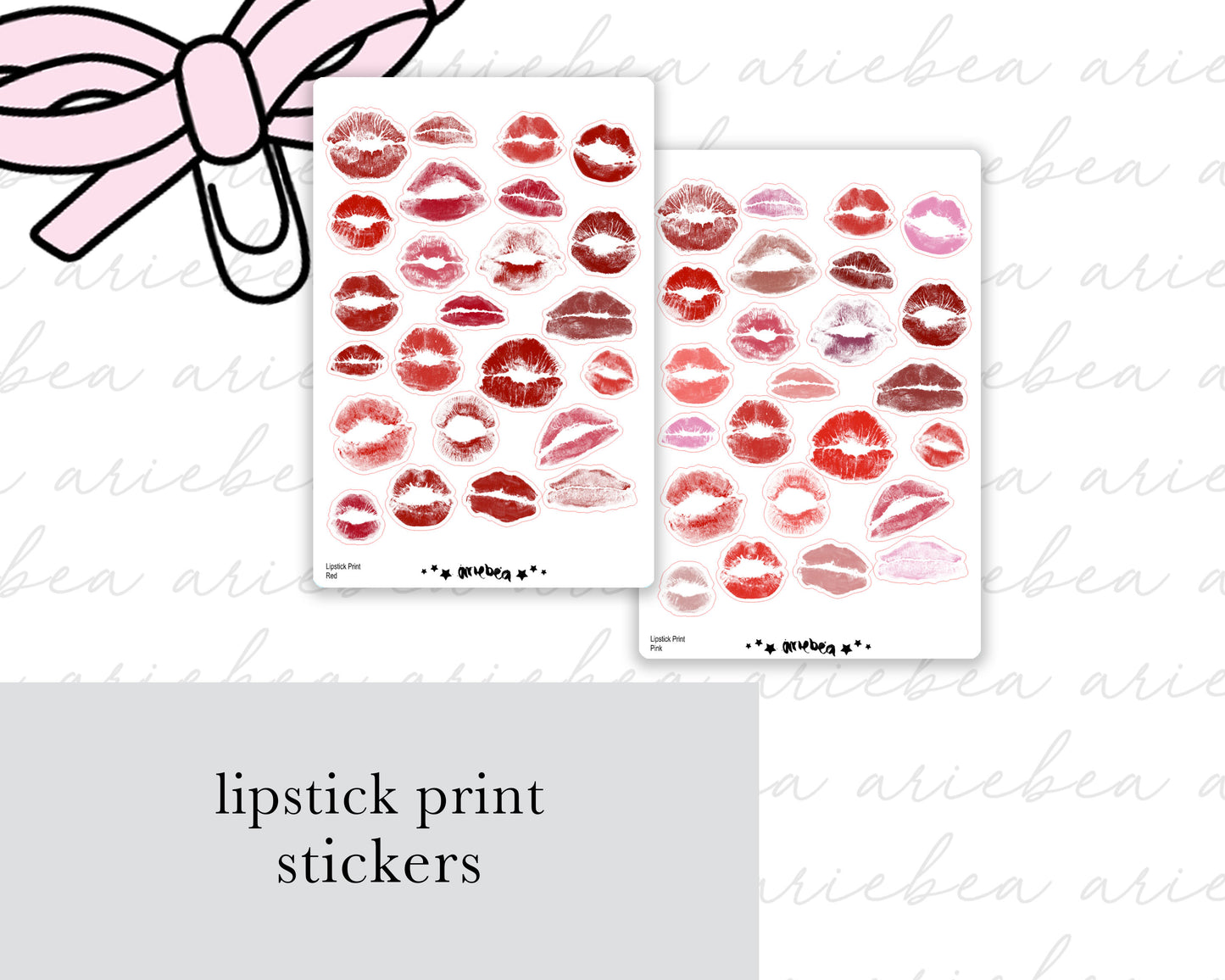 Lipstick Print Planner Stickers