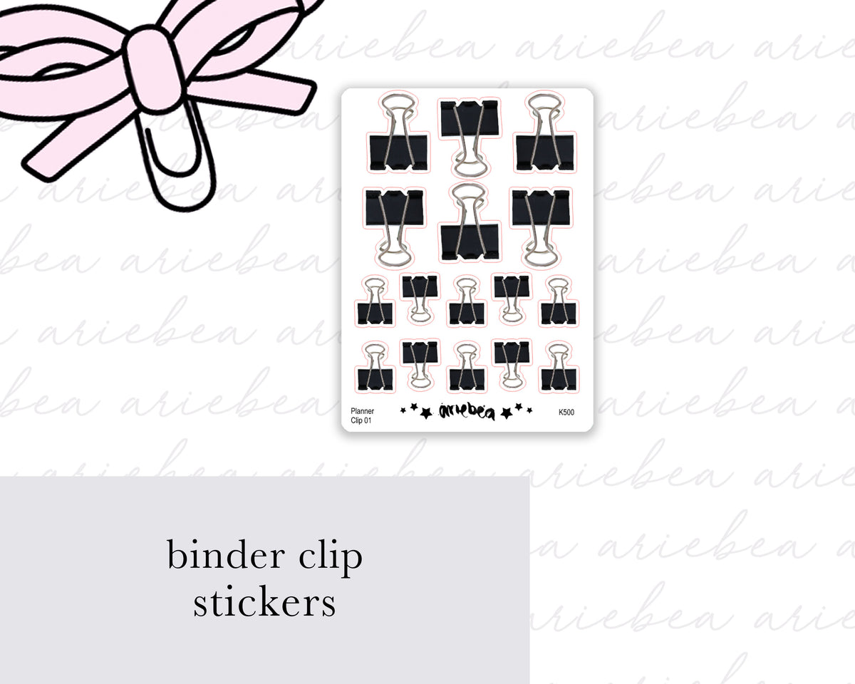 Binder Clip Planner Stickers