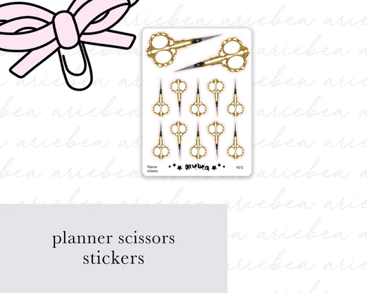 Planner Scissors Stickers