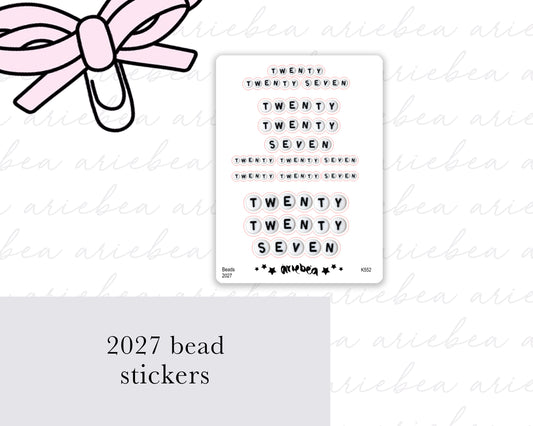 2027 Bead Planner Stickers