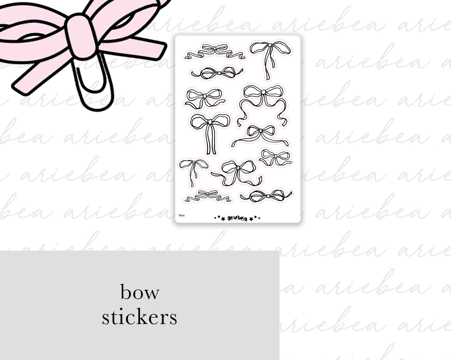 Bow Planner Stickers