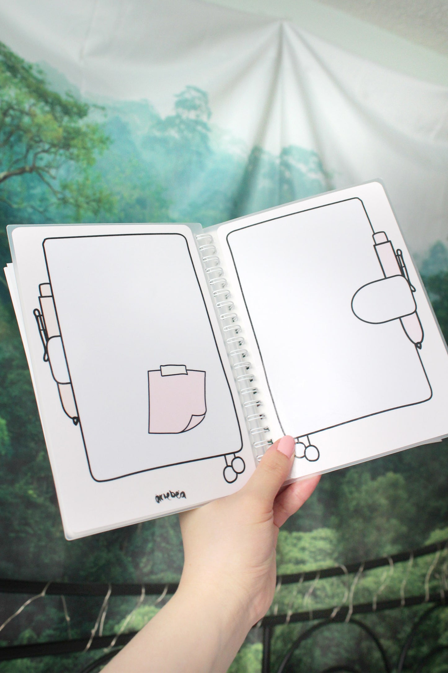 5 by 7 Reusable Sticker Book Planner Misty Grey