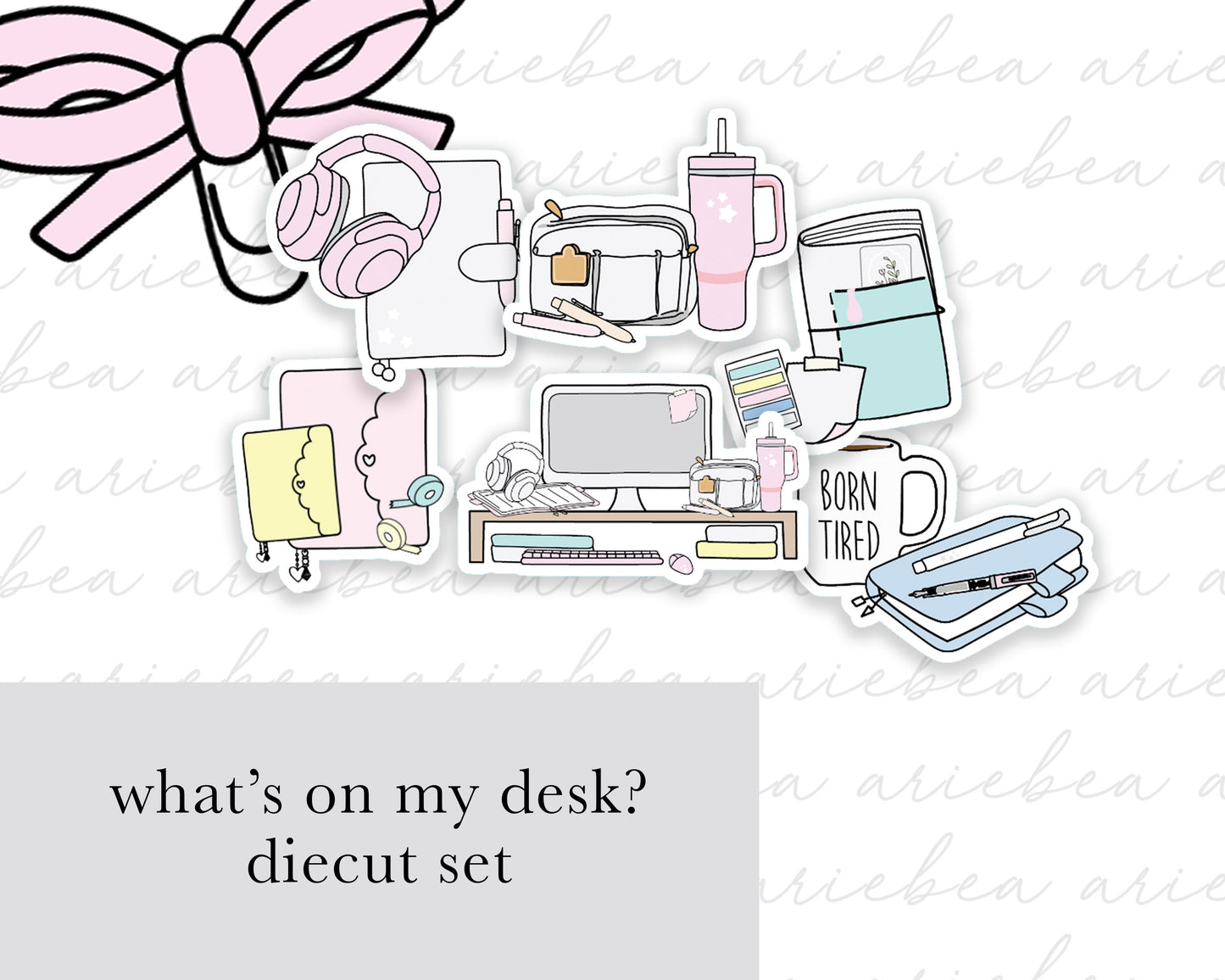 What's On My Desk Collection Diecut set of 6
