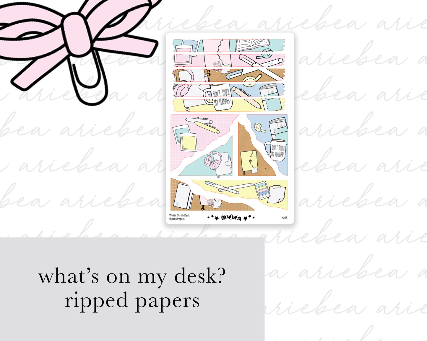 What's On My Desk Collection Ripped Paper
