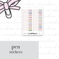 Pen Header Planner Stickers