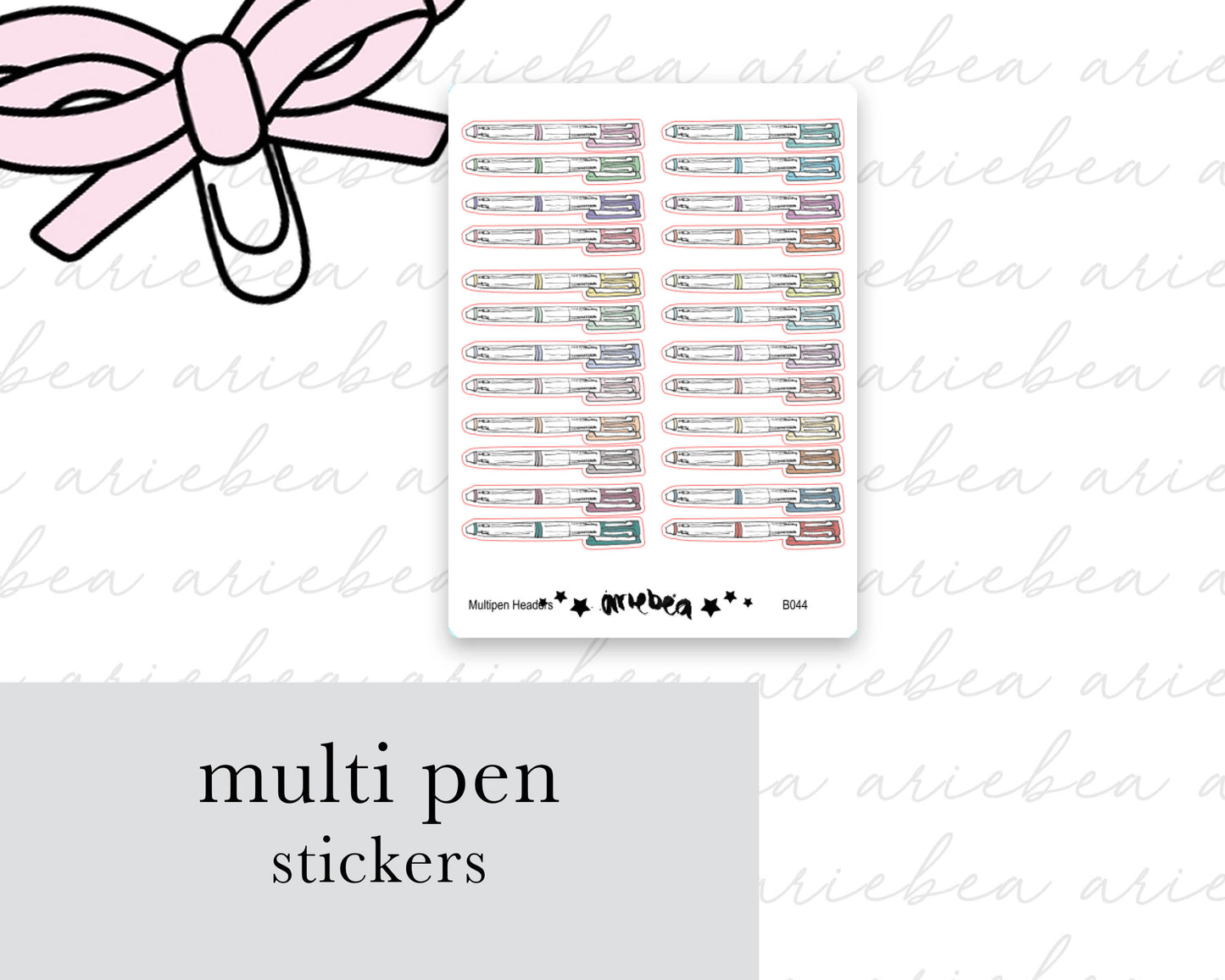 Multipen Header Planner Stickers