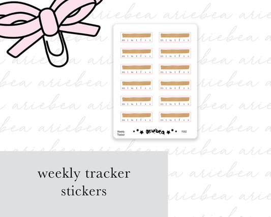 Weekly Tracker Planner Stickers