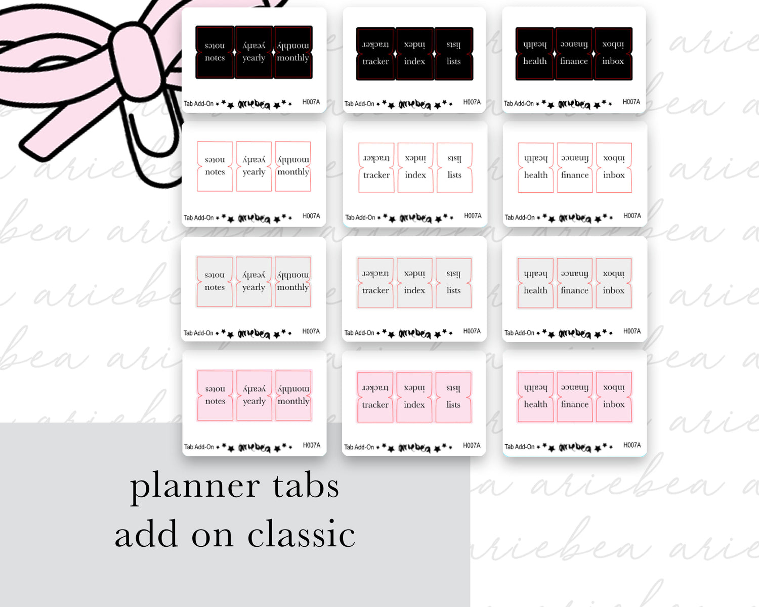 Planner Tabs