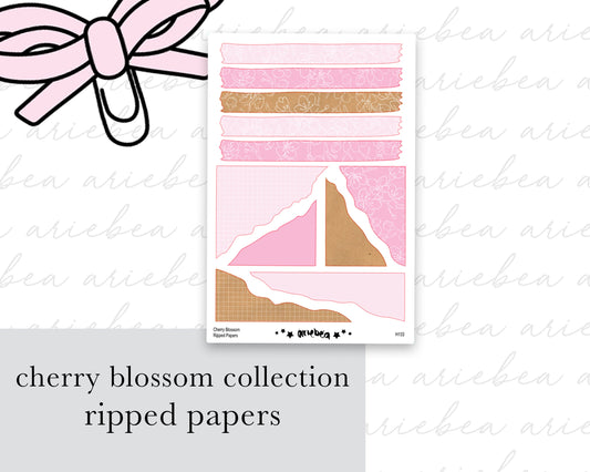 Cherry Blossom Collection Ripped Paper