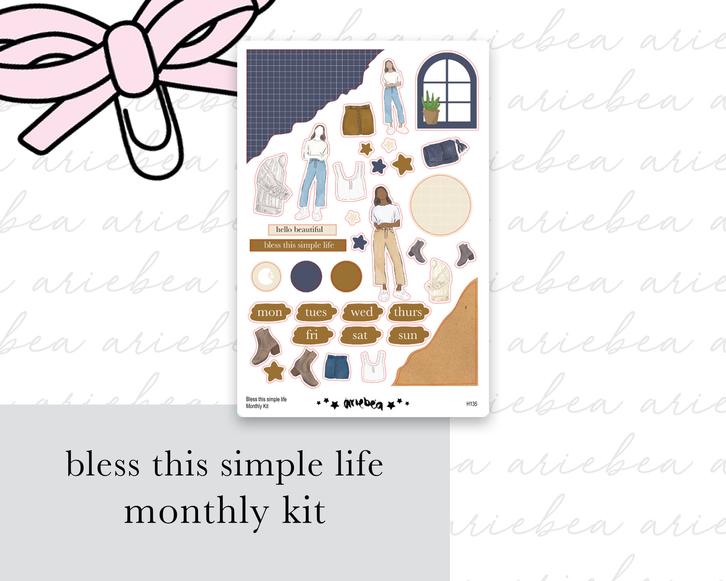 Bless This Simple Life Full Kit (4 pages)
