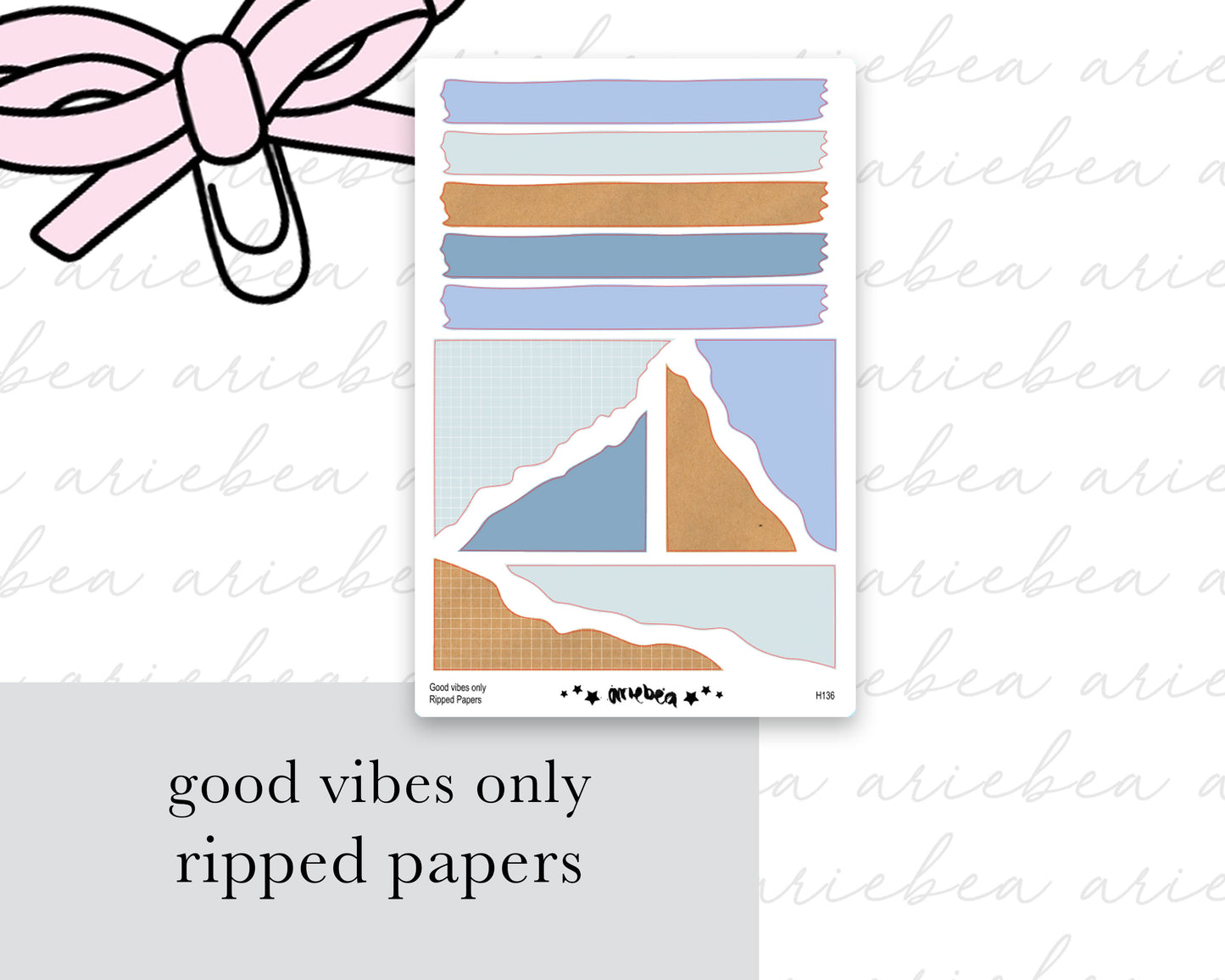 Good Vibes Only Ripped Papers