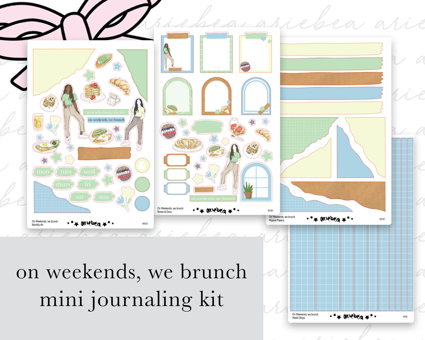 On Weekends, We Brunch Full Mini Kit (4 pages)