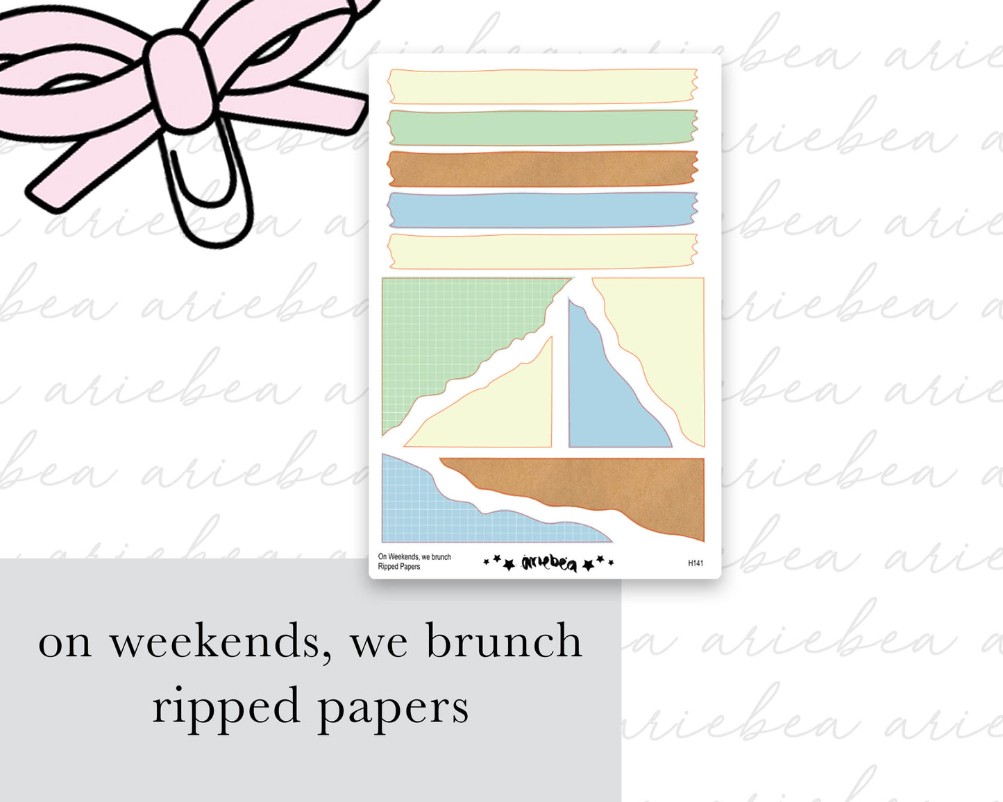 On Weekends, We Brunch Ripped Papers