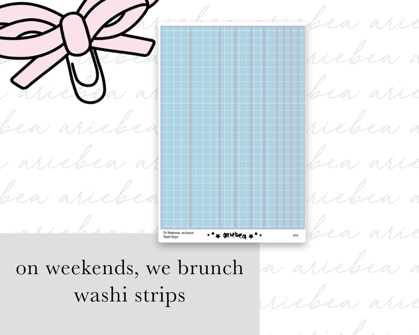 On Weekends, We Brunch Washi Strips
