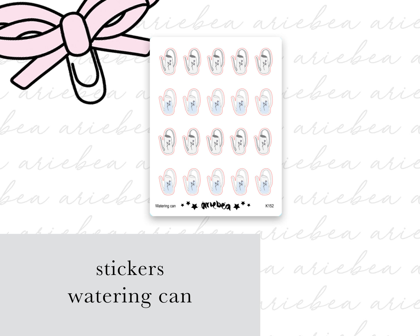 Water Plants Watering Can Stickers
