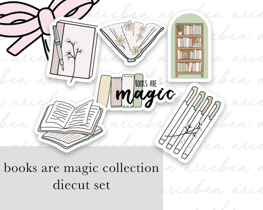 Books Are Magic Collection Diecut set of 6