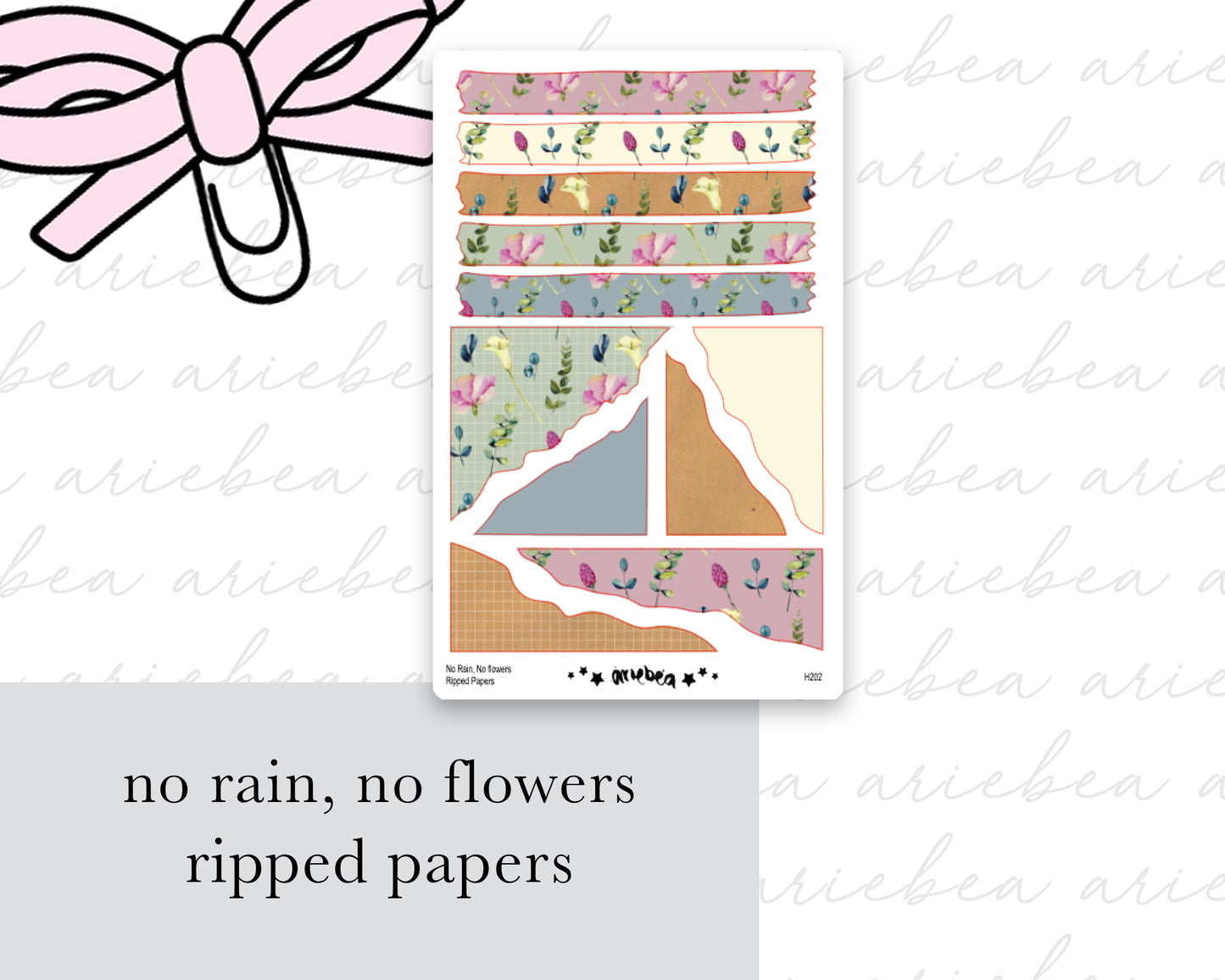 No Rain, No Flowers Ripped Papers
