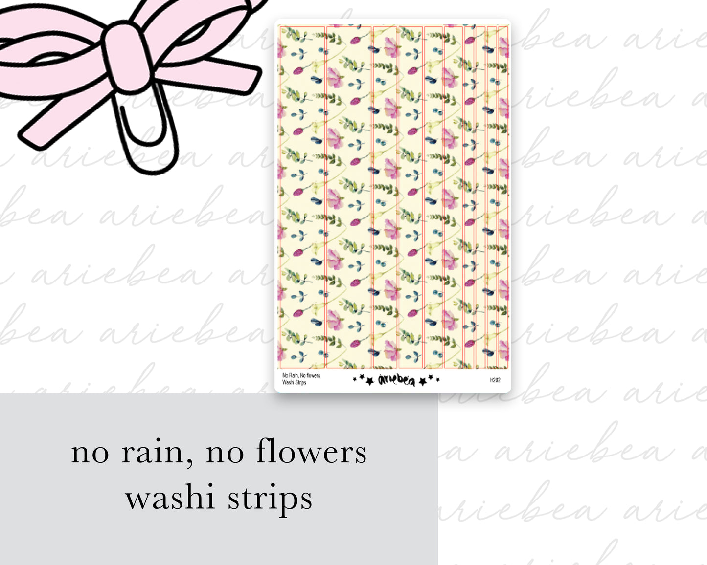 No Rain, No Flowers Washi Strips