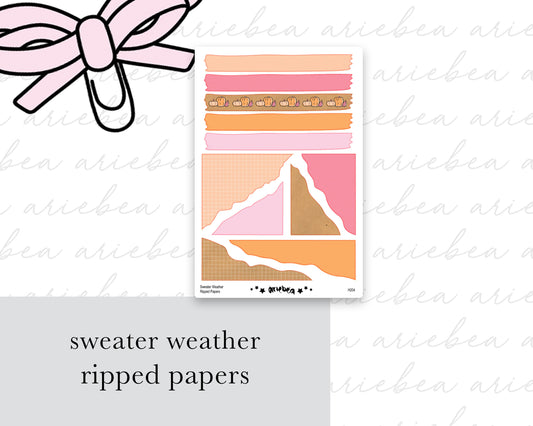 Sweater Weather Ripped Papers