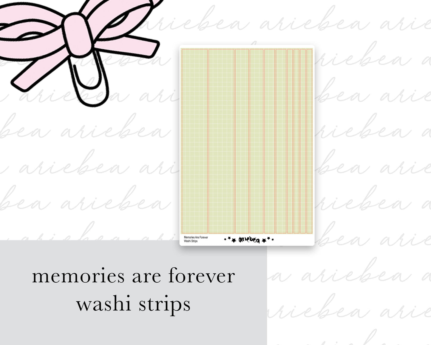 Memories Are Forever Washi Strips