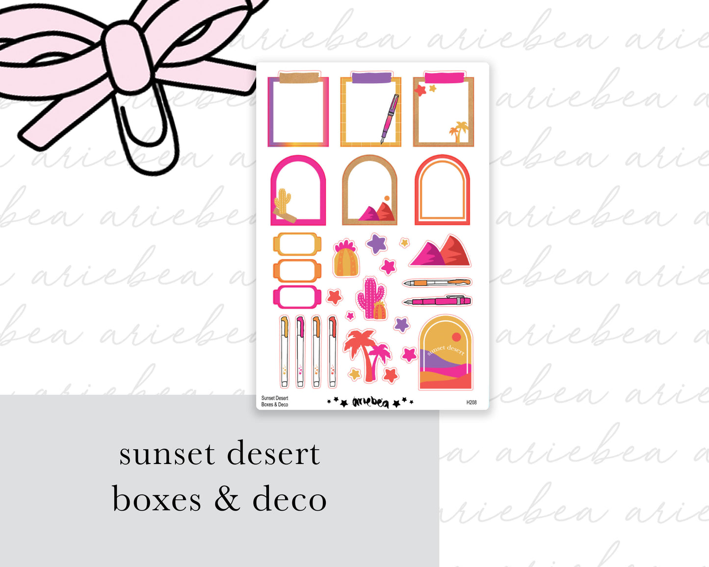 Desert Sunset Boxes & Deco