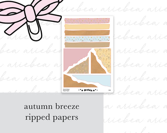 Autumn Breeze Ripped Papers