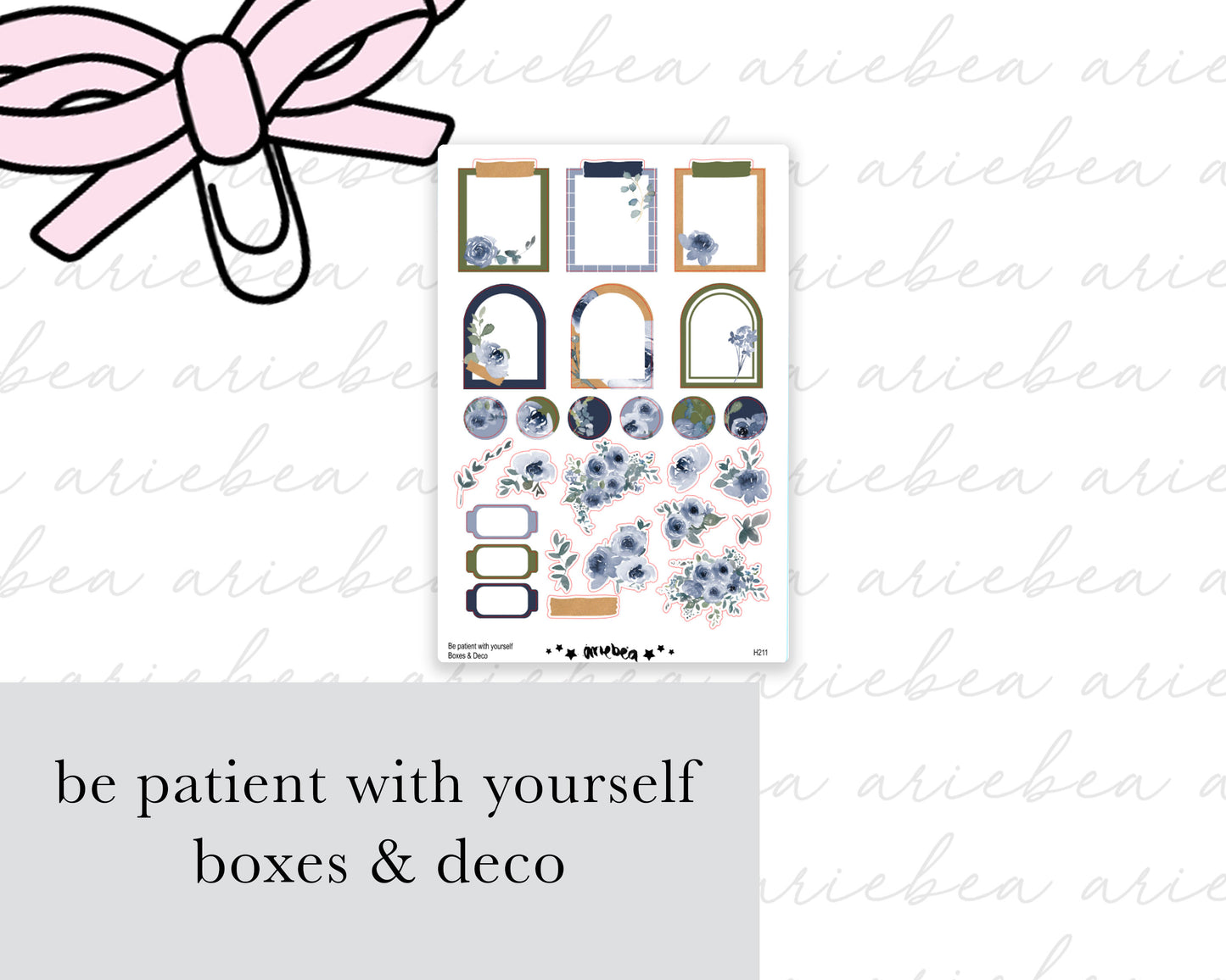 Be Patient With Yourself Boxes & Deco