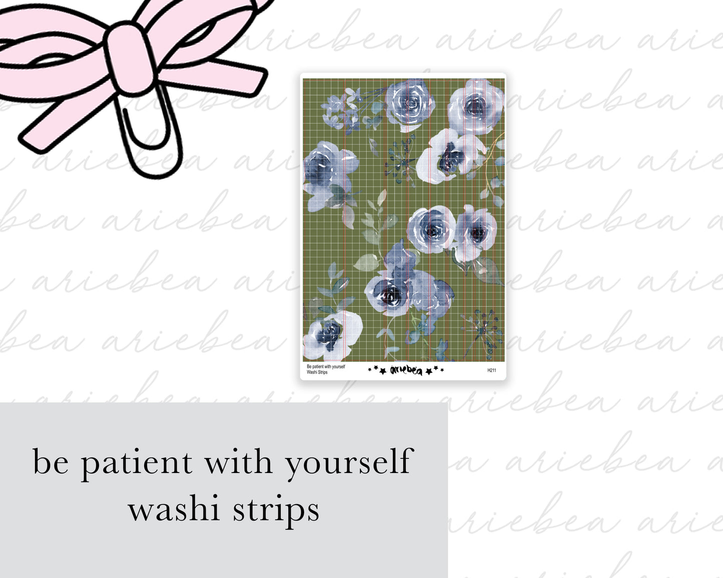 Be Patient With Yourself Washi Strips