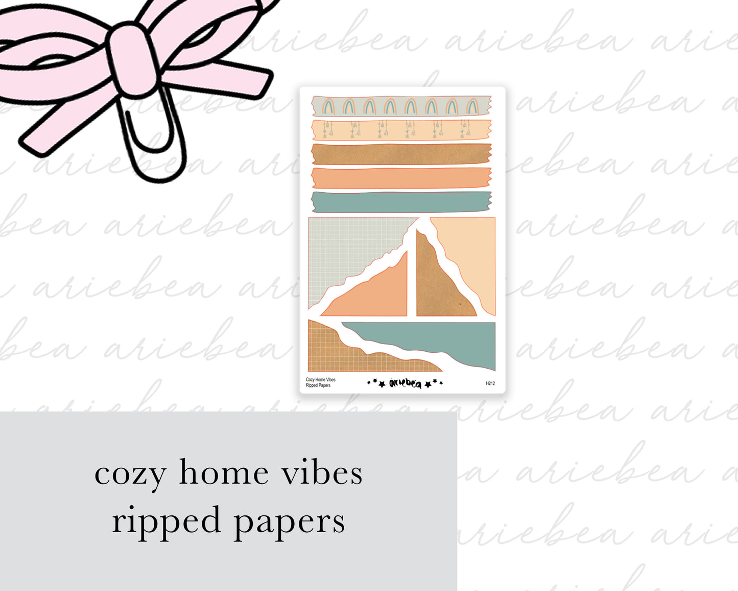 Cozy Home Vibes Collection Ripped Paper