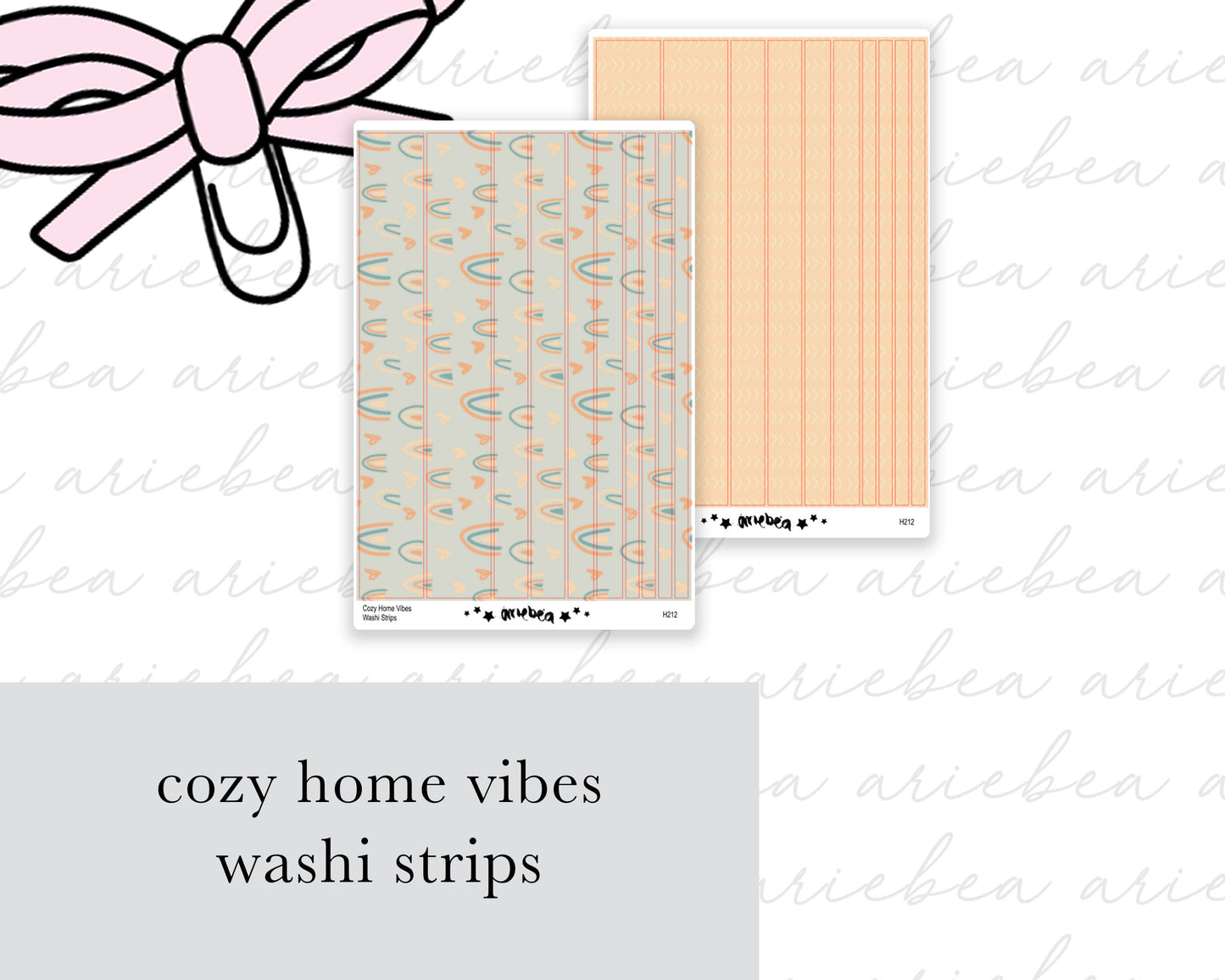 Cozy Home Vibes Collection Washi Strips