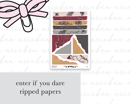 Enter If You Dare Ripped Papers