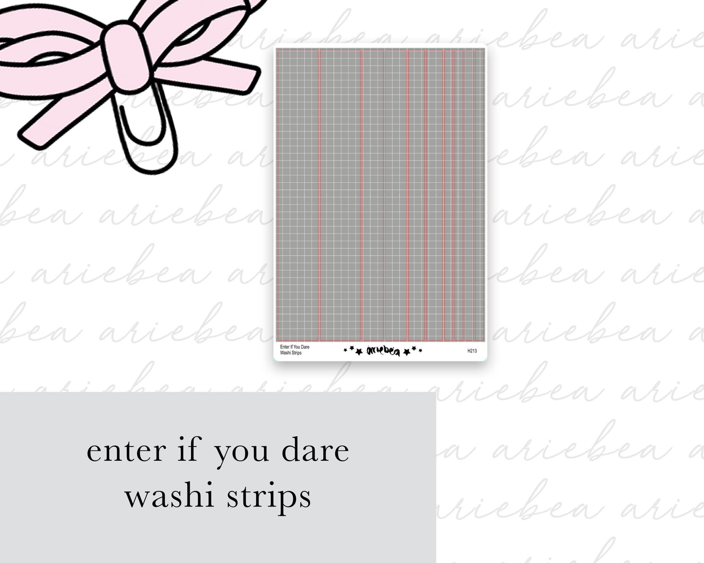 Enter If You Dare Washi Strips