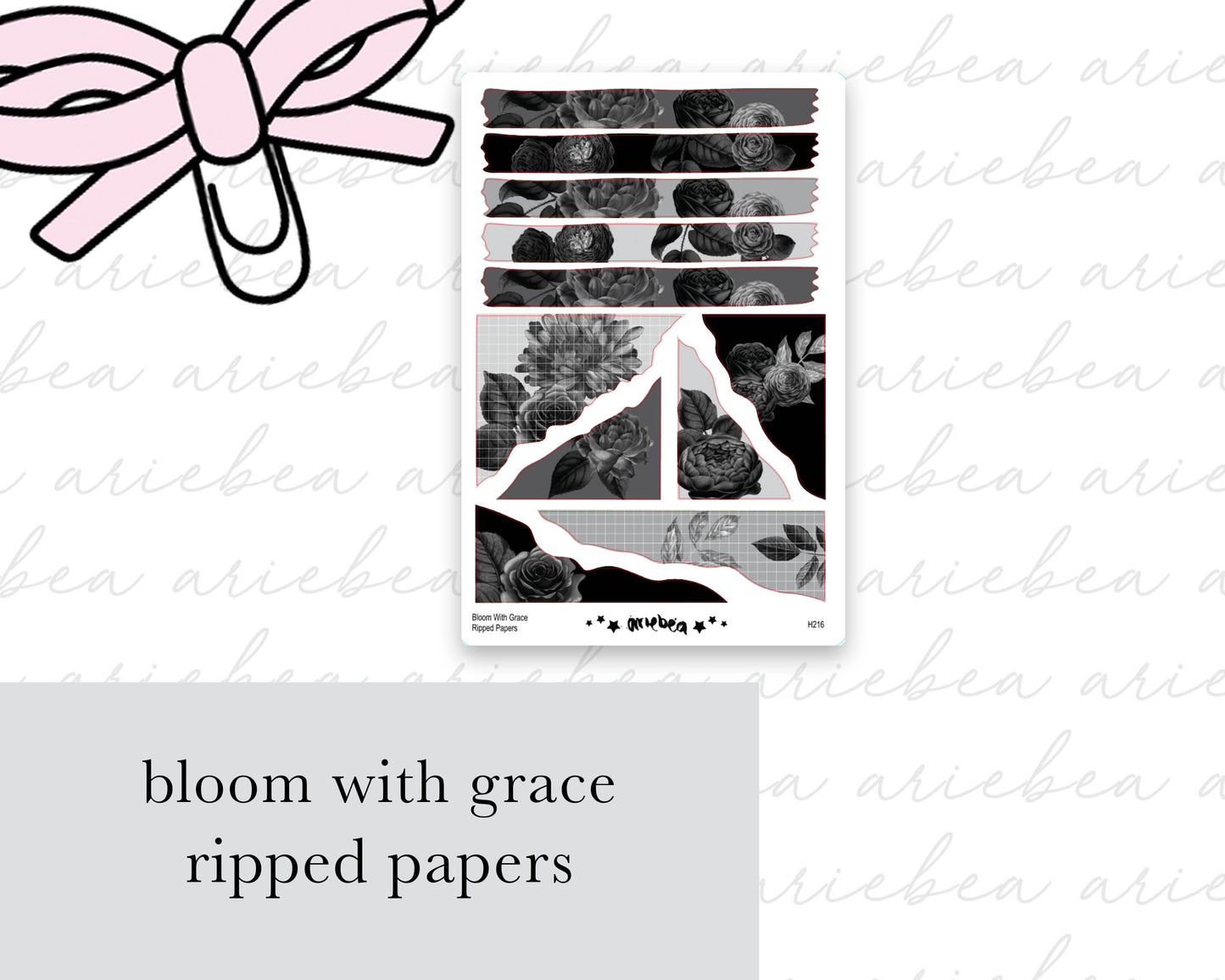 Bloom With Grace Ripped Papers