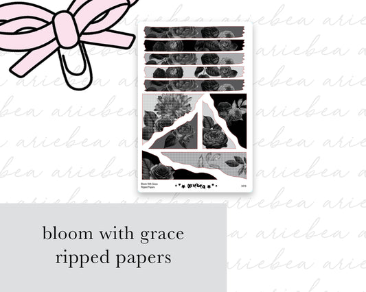 Bloom With Grace Ripped Papers