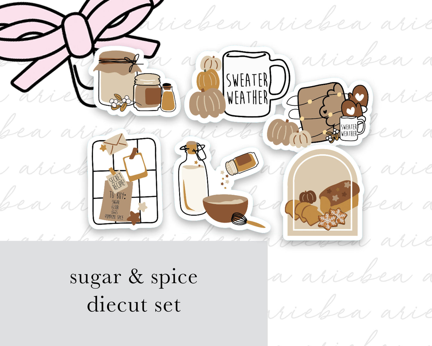 Sugar & Spice Collection Diecut set of 6