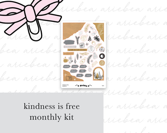 Kindness is Free Doodle Christmas Monthly Kit