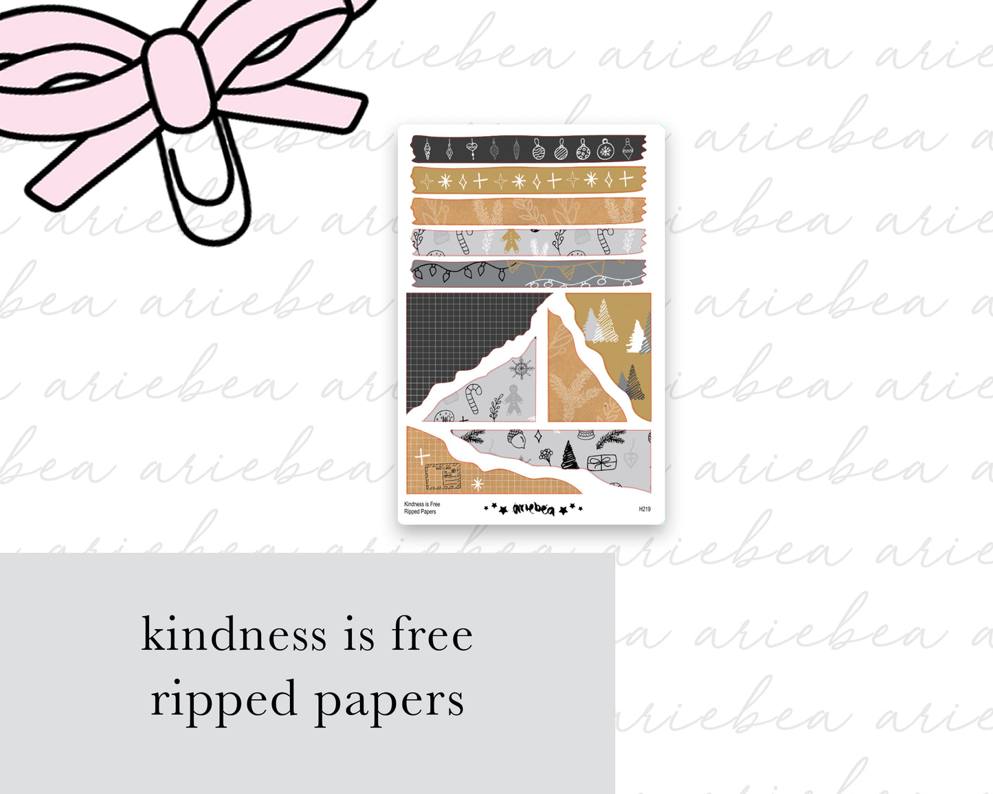 Kindness is Free Doodle Christmas Full Mini Kit (4 pages)
