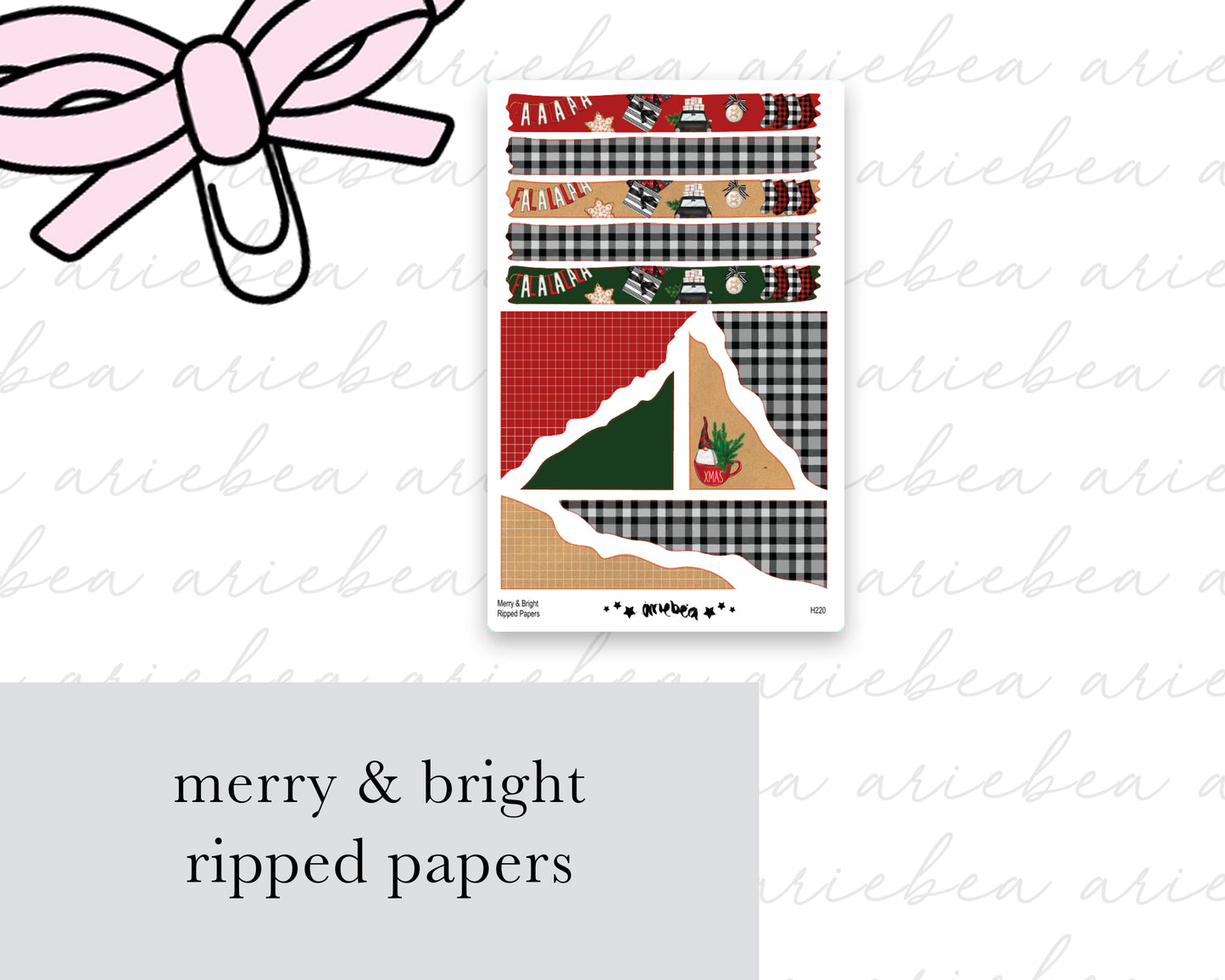 Merry & Bright Ripped Papers