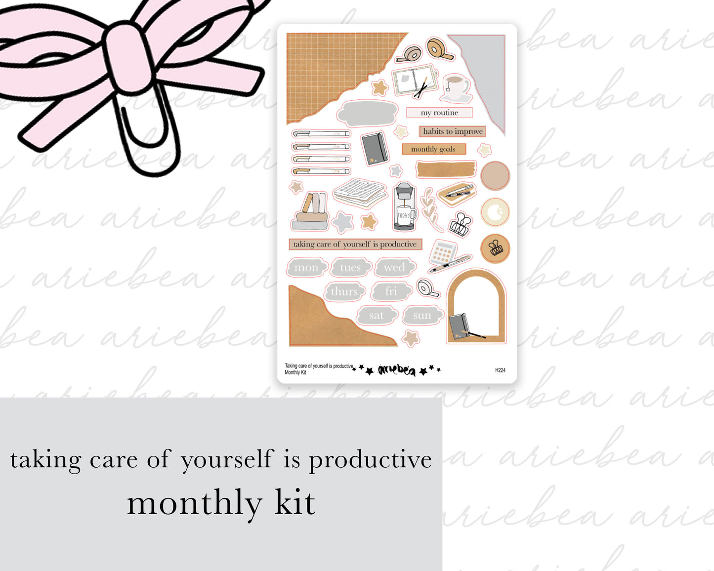 Taking Care of Yourself is Productive Monthly Kit