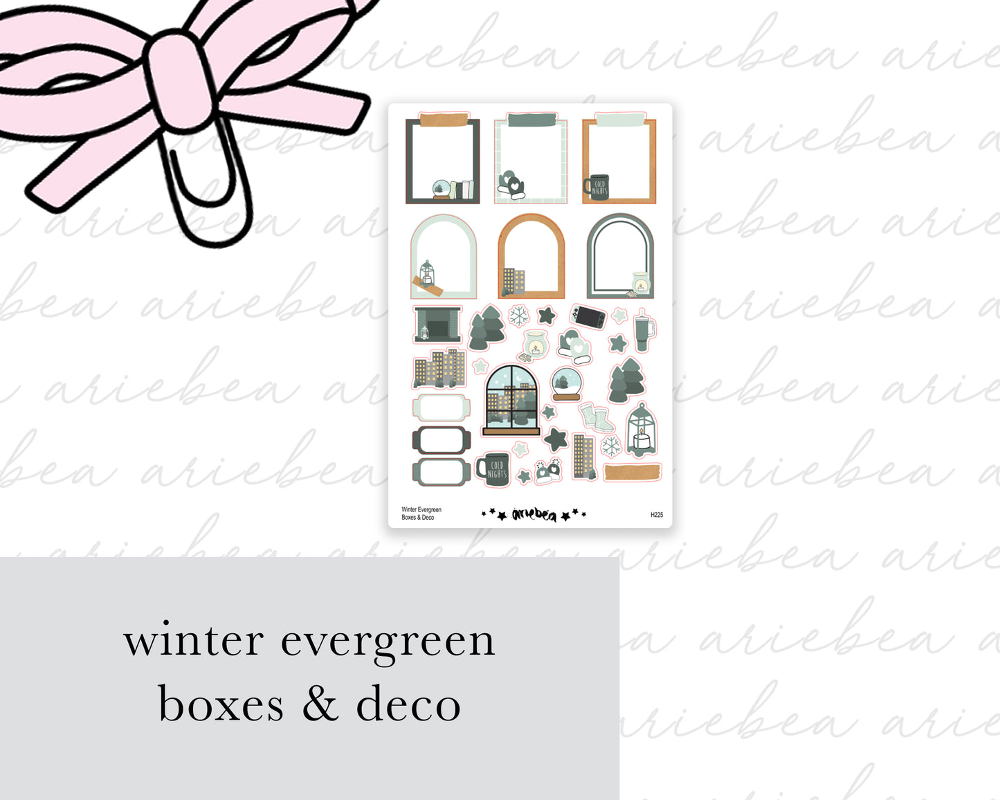 Winter Evergreen Collection Boxes & Deco