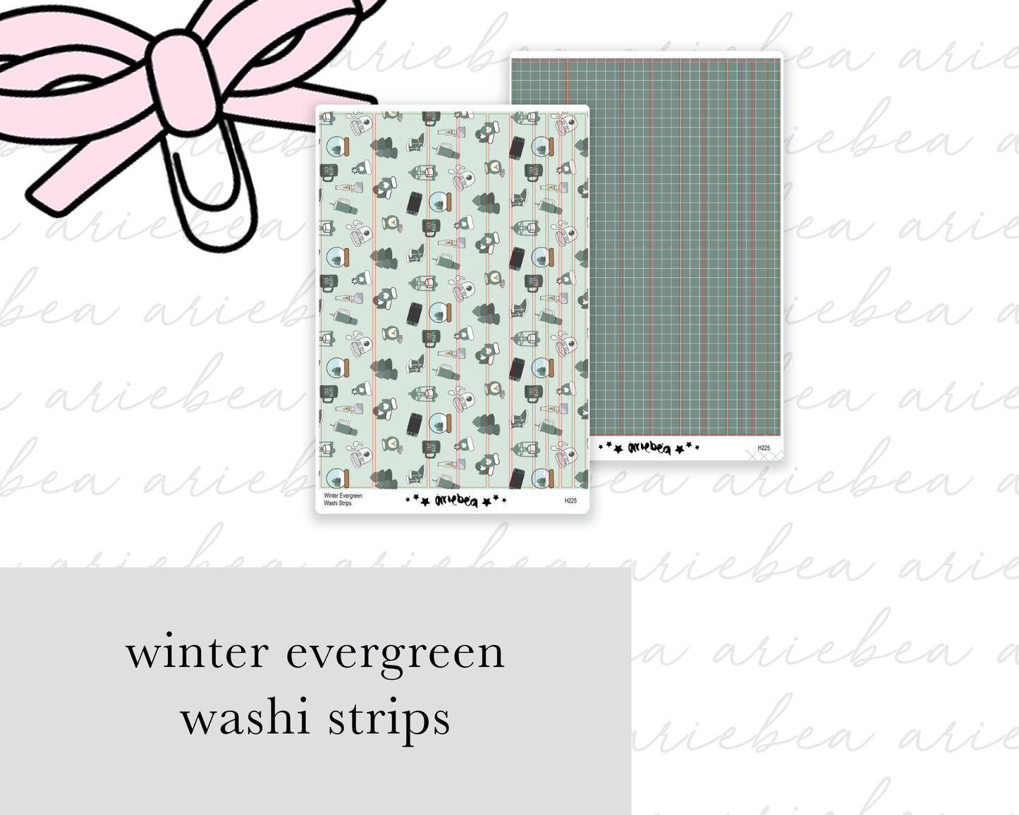 Winter Evergreen Collection Washi Strips