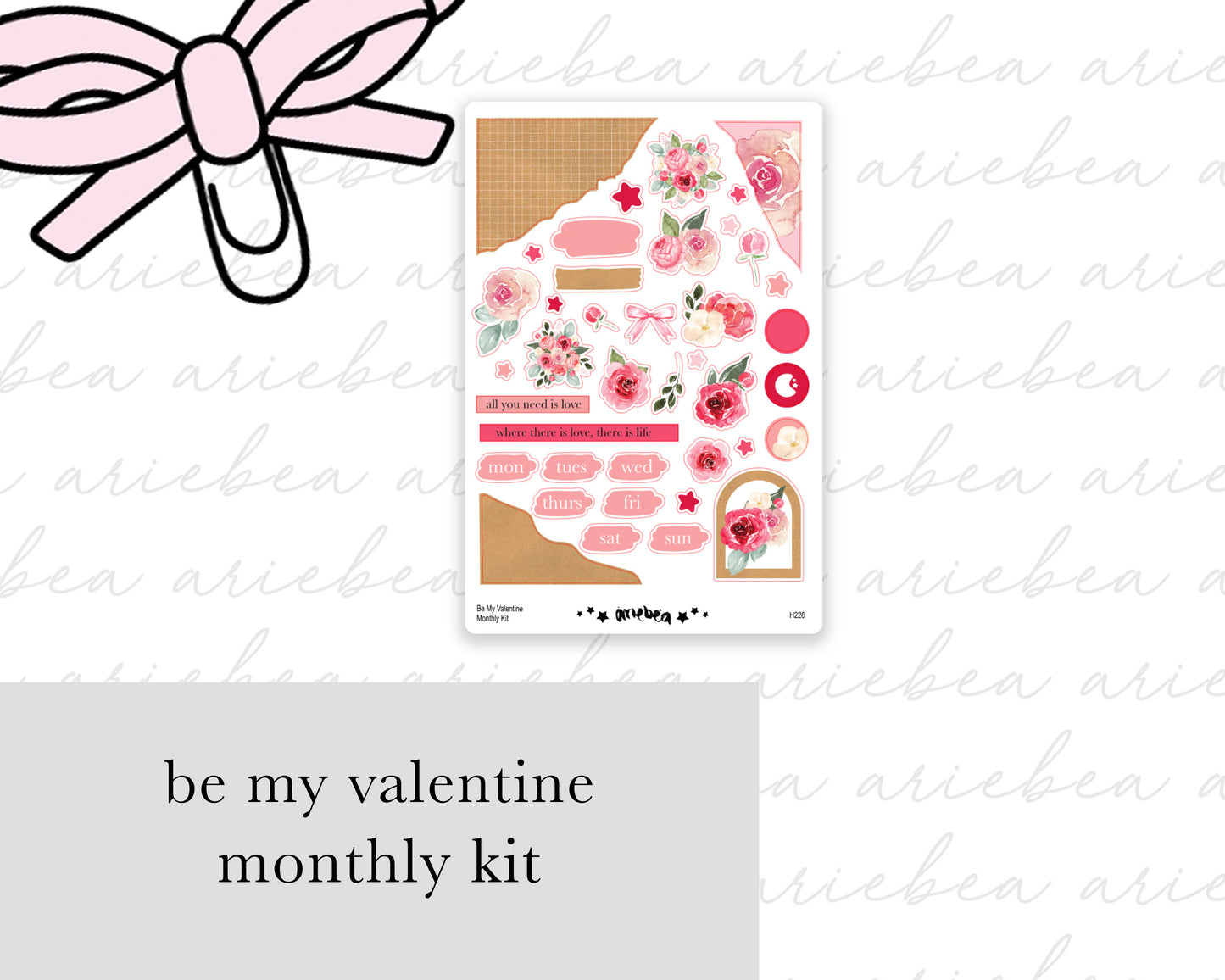 Be My Valentine Full Mini Kit (4 pages)