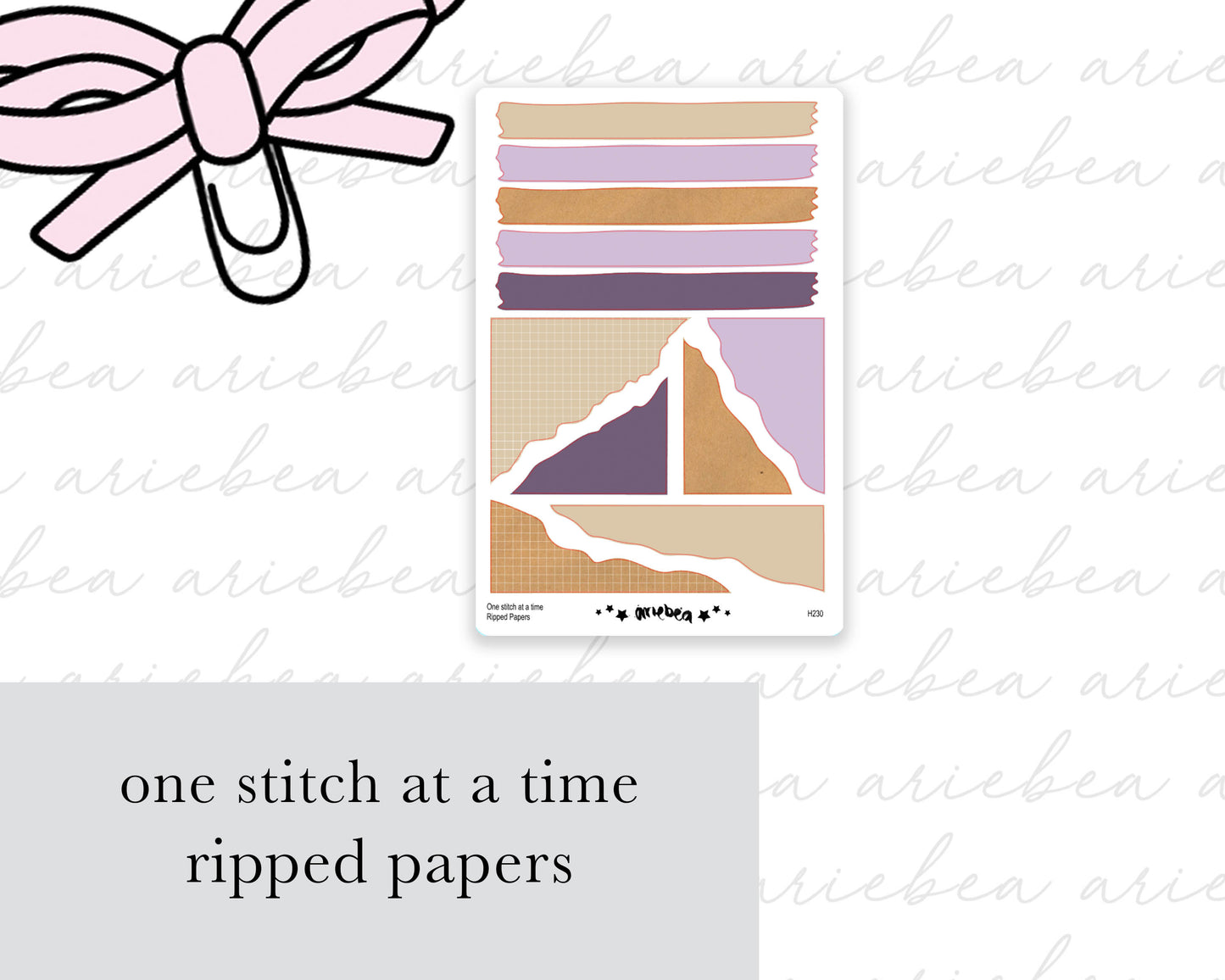 One Stitch at a Time Ripped Papers