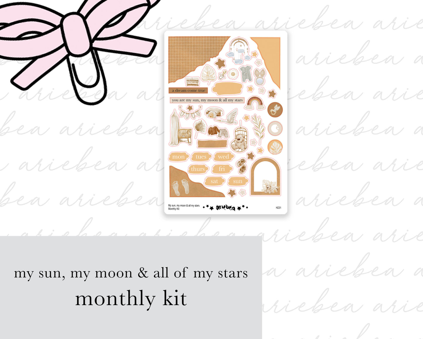 My Sun, My Moon & All of my Stars Full Mini Kit (4 pages)