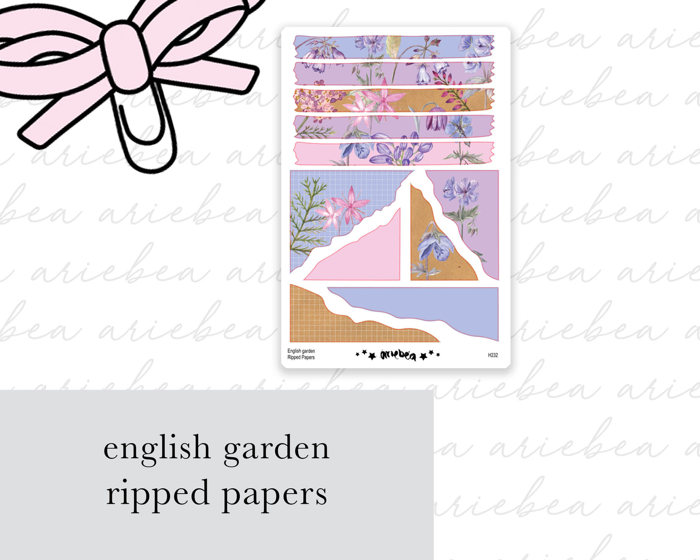 English Garden Ripped Papers