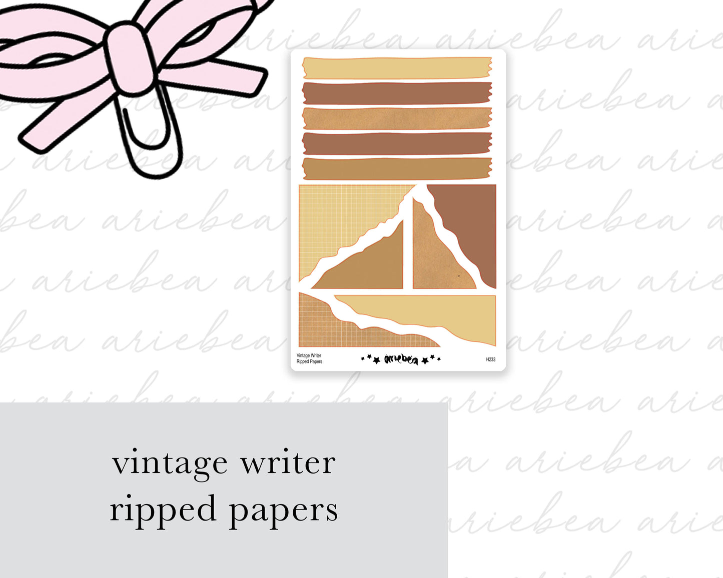 Vintage Writer Ripped Papers
