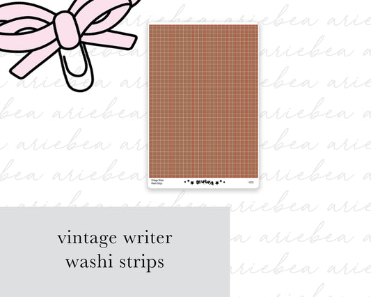 Vintage Writer Washi Strips