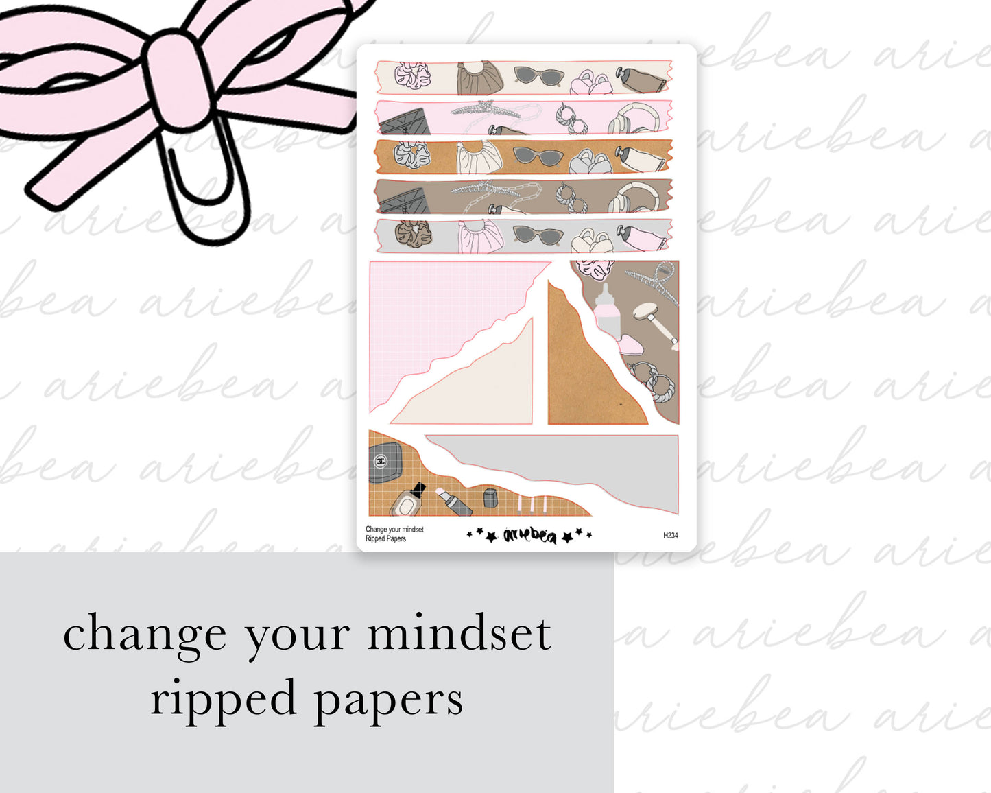Change Your Mindset Collection Ripped Paper