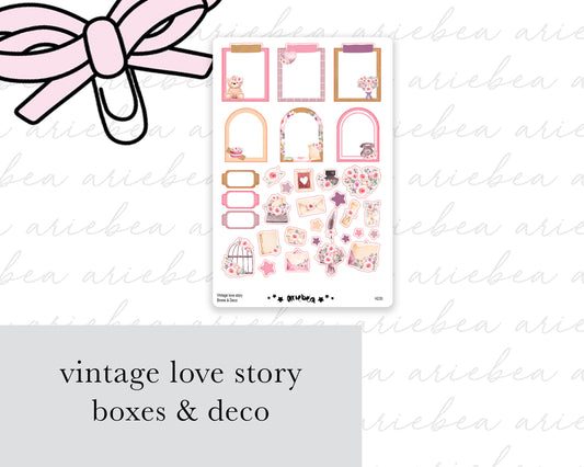 Vintage Love Story Boxes & Deco