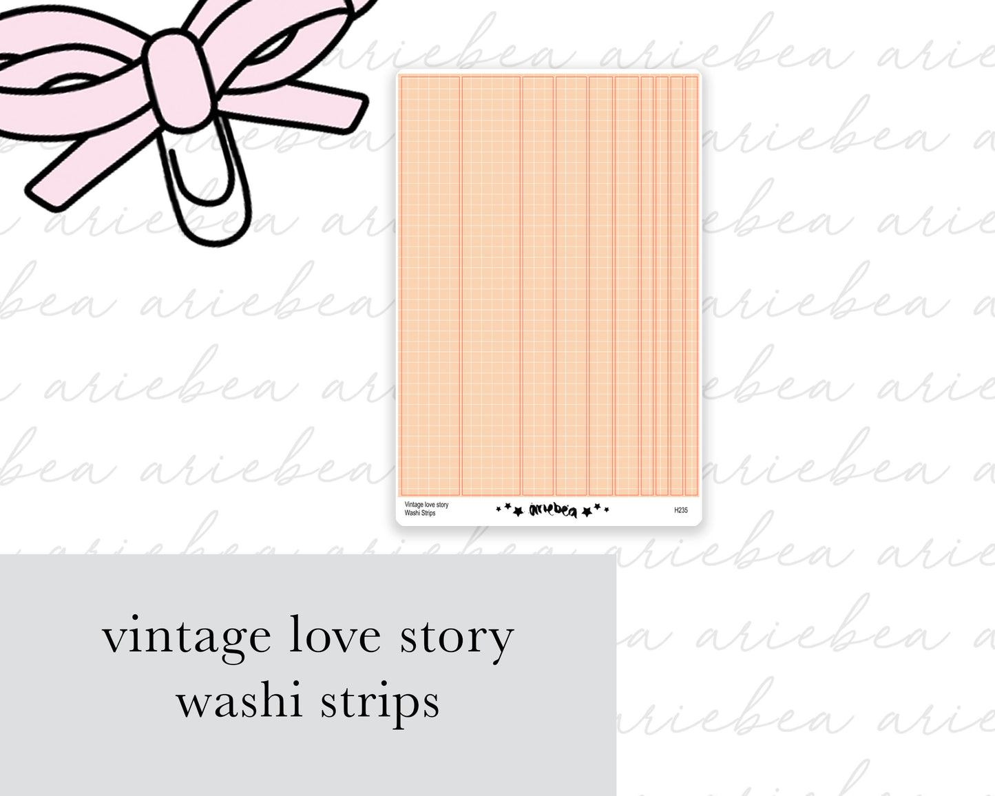 Vintage Love Story Washi Strips